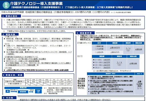 介護テクノロジー導入支援事業
